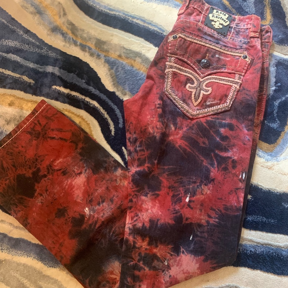 Rock Revival Red and Black Jeans